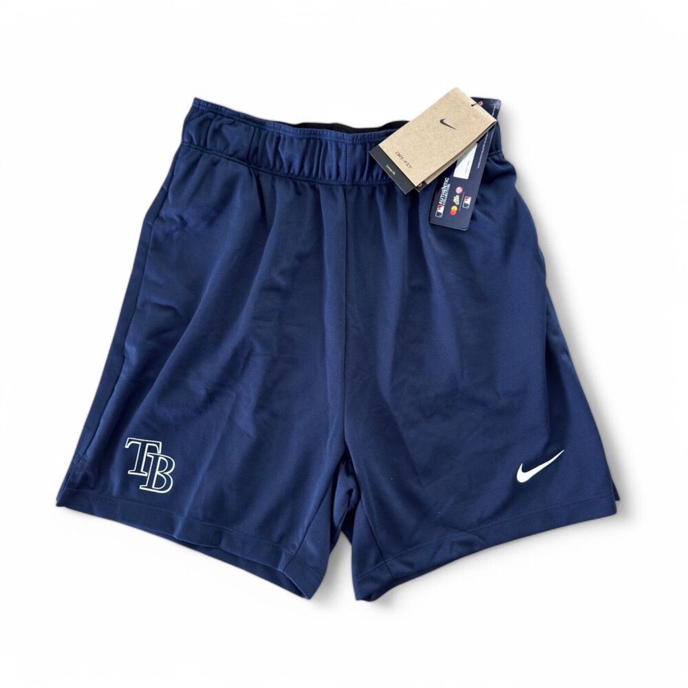 Nike Tampa Bay Rays Womens XS Navy MLB Dri-FIT Shorts NWT